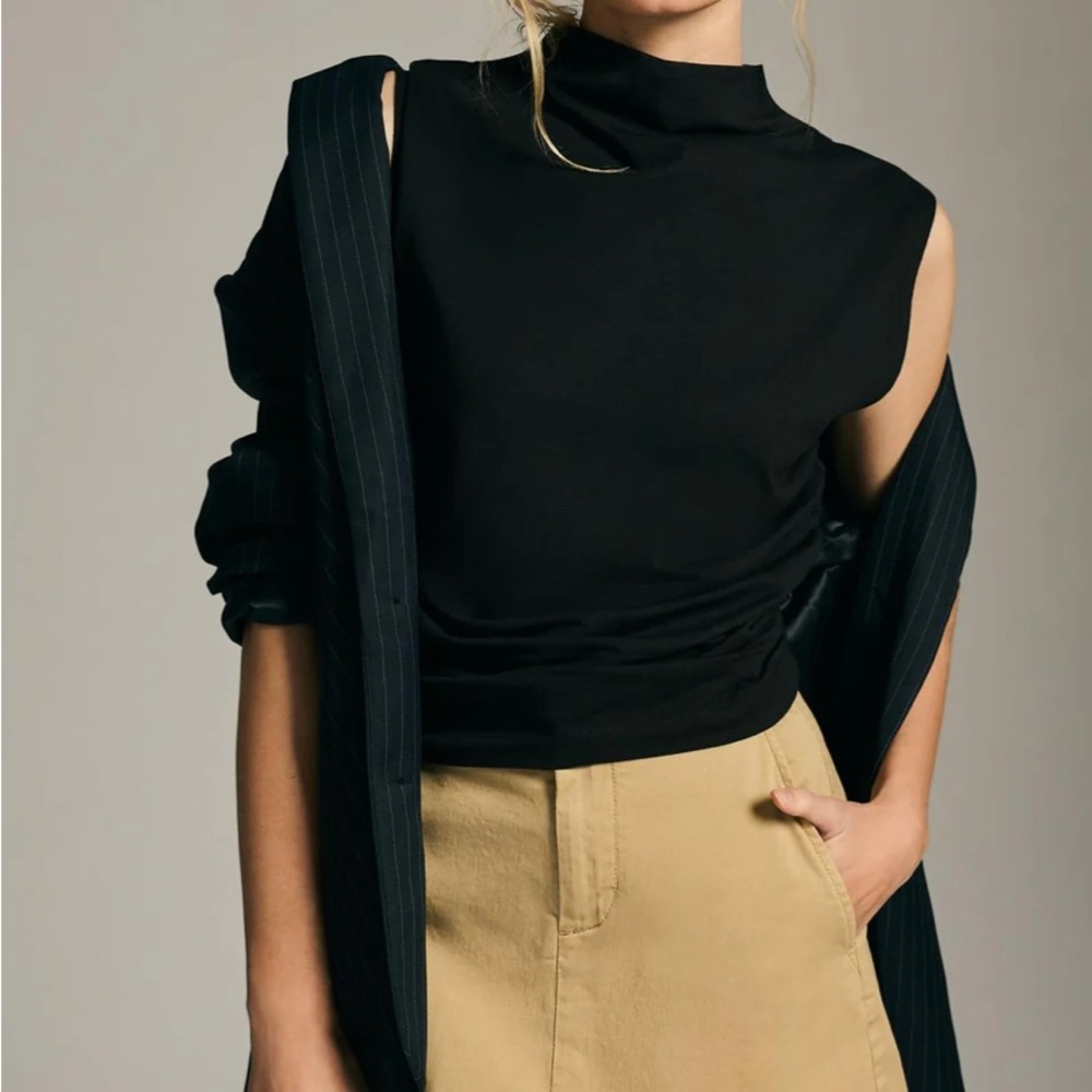 Maeve Anthropologie Mock-Neck Shell Tank Blouse Top , XXS